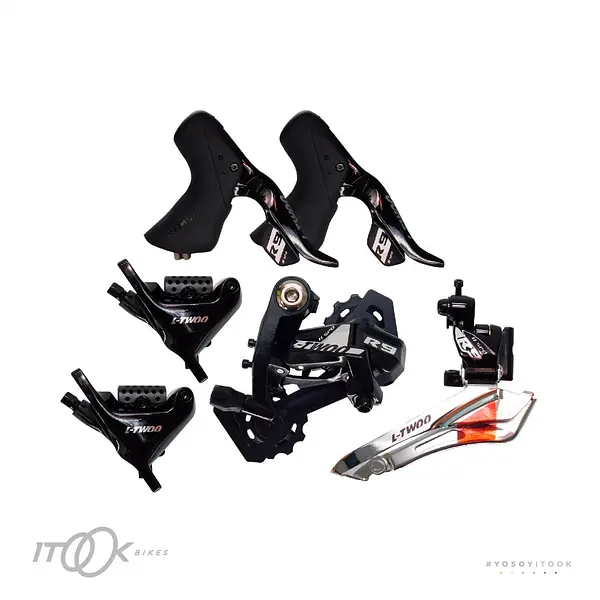Set De Ruta 2x11 Velocidades Hidraulico Ltwoo R9 En Aluminio