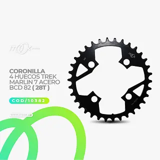 Coronilla 4 Huecos Trek Marlin 7 Acero Bcd 82 ( 28t)
