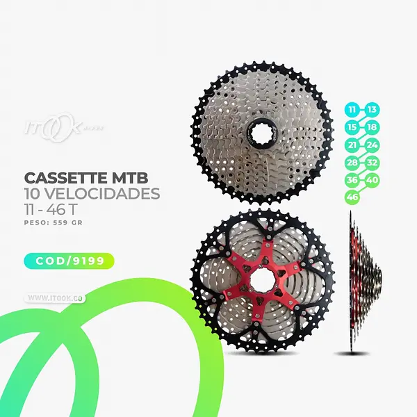 Cassette Mtb 10 Velocidades 11-46t