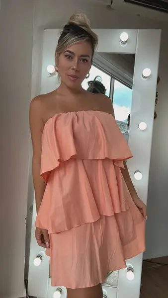 Vestido Corto Salmon