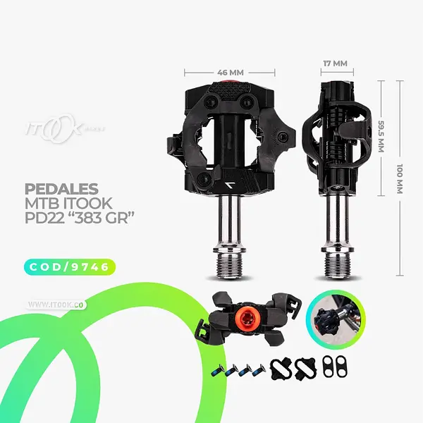Pedales Itook Pd22 383 Negro