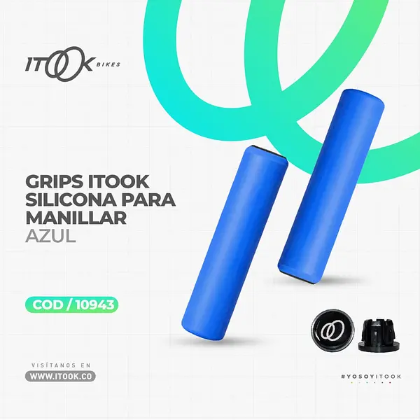 Grips Manillar Silicona Azul