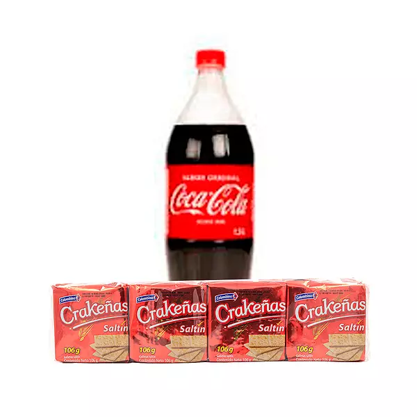 Combo Promo Coca Cola 1.5 L + Galletas Crakeñas x 4 Tacos