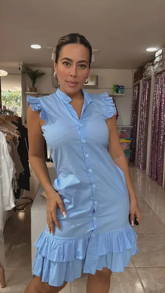 Vestido Azul Bebé – Dulzura Pastel
