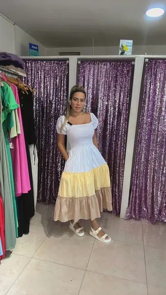 Vestido Blanco Y Amarillo – Dulce Frescura