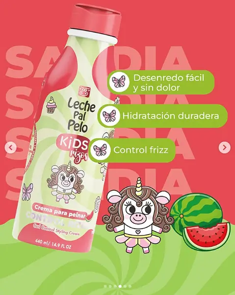 Crema De Peinar Rizos Kids Leche Pal Pelo