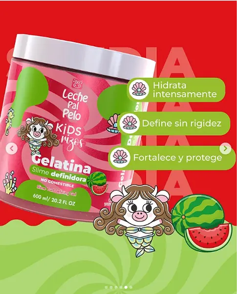 Gelatina Slime Rizos Kids Leche Pal Pelo
