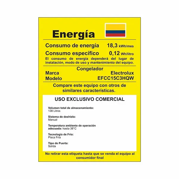 Congelador Horizontal Electrolux 150l Blanco (Efcc15c3hqw)