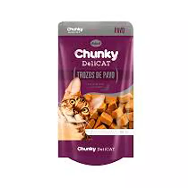 Trozos De Pavo Para Gato Chunky Delicat 80 Gr