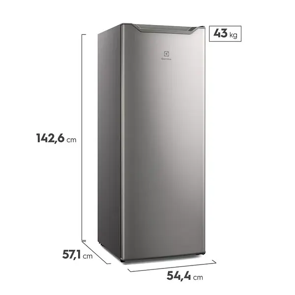 Congelador Vertical Electrolux 168l Gris (Efuy16p3hvg)