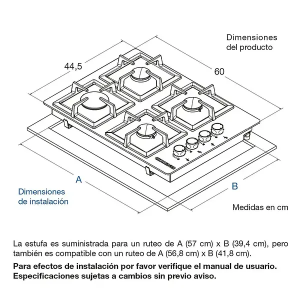 Combo Estufa Vidrio Sq6759+Campana60c Neg Challenger Cx4200