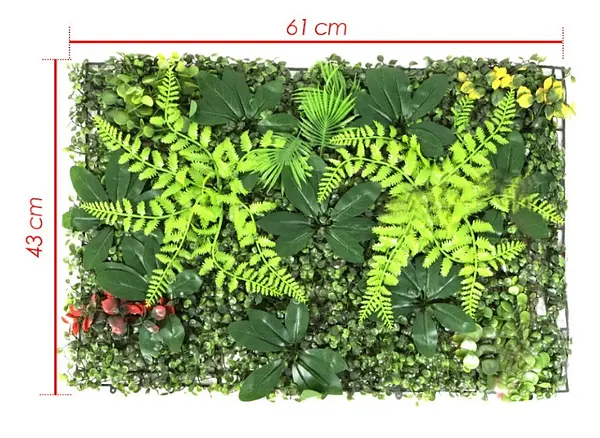 Panel De Flores Artificiales Bosque Verde