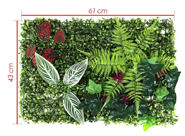 Panel De Hojas Y Plantas Verdes