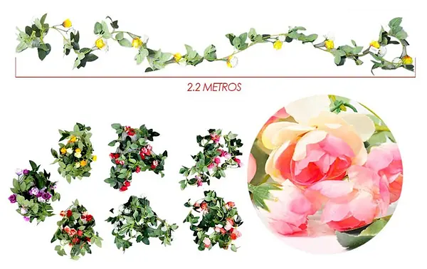 Guirnalda De Flores De 2.2mts