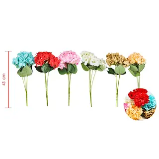 Ramo De Flores Hortensia Arificial Pequeña