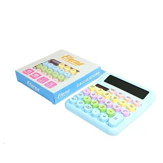 Calculadora Eterna Con Botones Colores Pastel