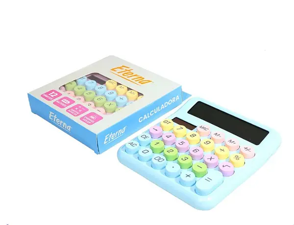 Calculadora Eterna Con Botones Colores Pastel