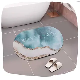 Tapete Con Diseño De Playa Decorativo Para Baños 40x60cm