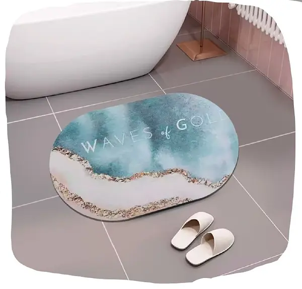 Tapete Con Diseño De Playa Decorativo Para Baños 40x60cm