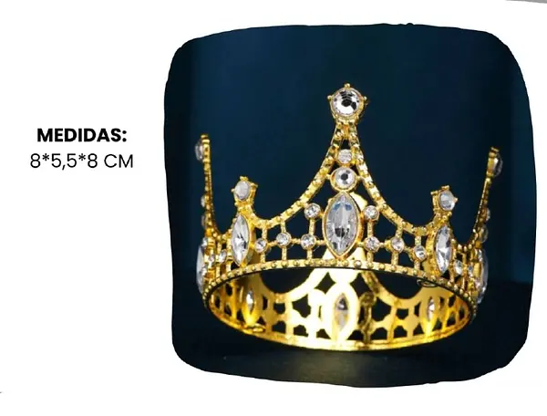 Corona De Lujo En Metal Con Cristales