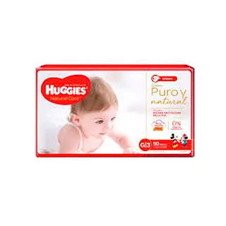Pañales Huggies Natural Care Etapa 3/G x 50 Unidades