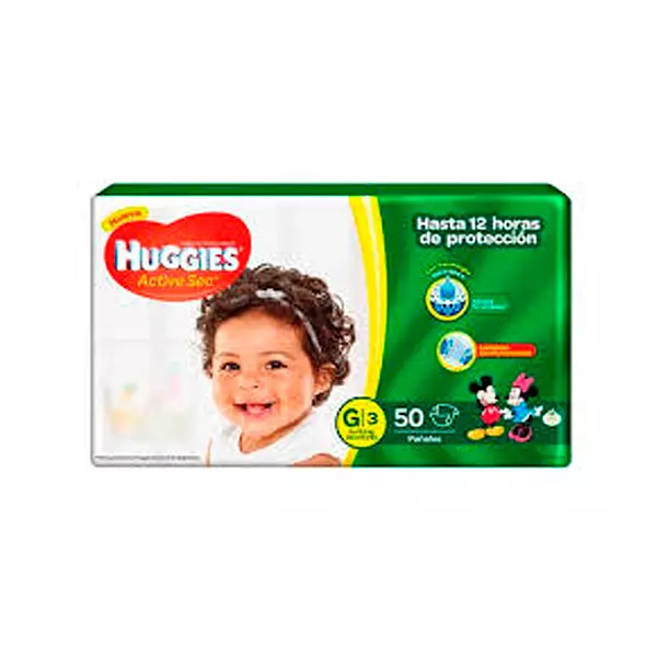 Pañales Huggies Active Sec Etapa 3/G X 50 Unidades