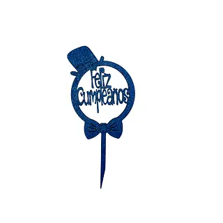 Topper Decorativo De Feliz Cumpleaños Con Sombrero Pequeño