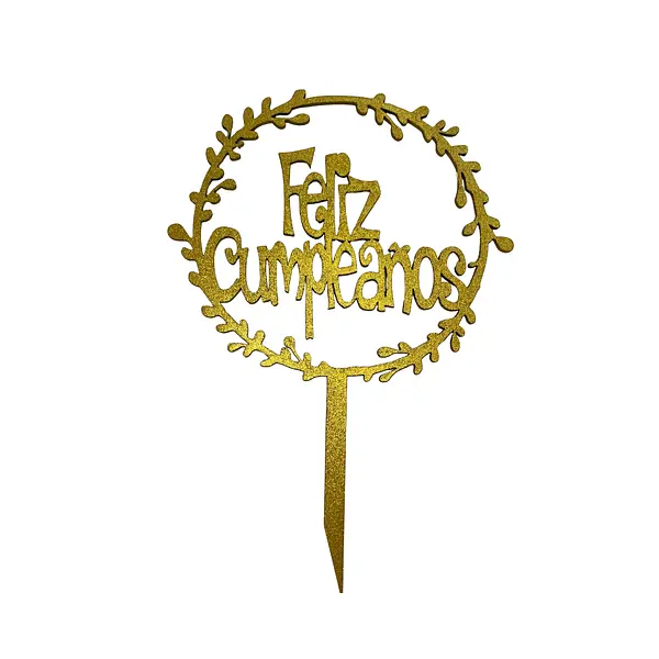 Topper Decorativo De Feliz Cumpleaños