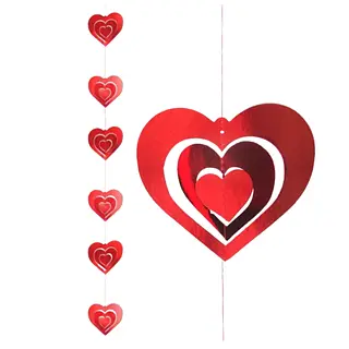 Colgante De Corazones 3d