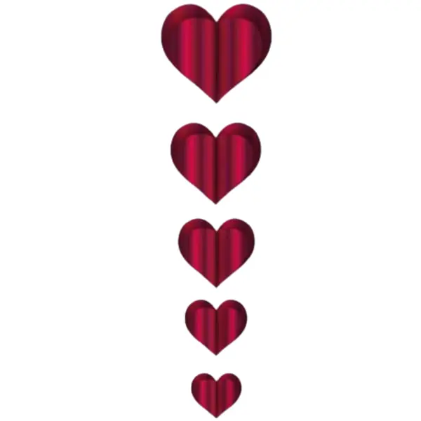 Colgante De Corazones Rojos Tornasol