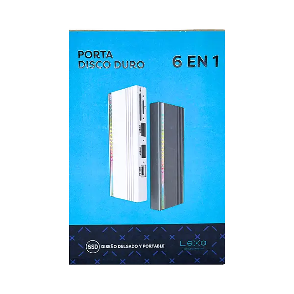 Porta Disco Duro 6 En 1 M2 Alenación Aluminio 4tb Lexa