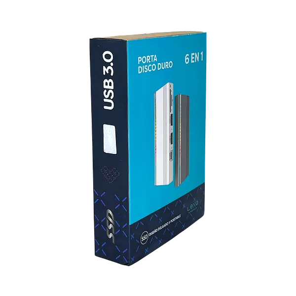 Porta Disco Duro 6 En 1 M2 Alenación Aluminio 4tb Lexa