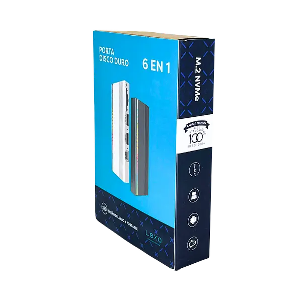 Porta Disco Duro 6 En 1 M2 Alenación Aluminio 4tb Lexa