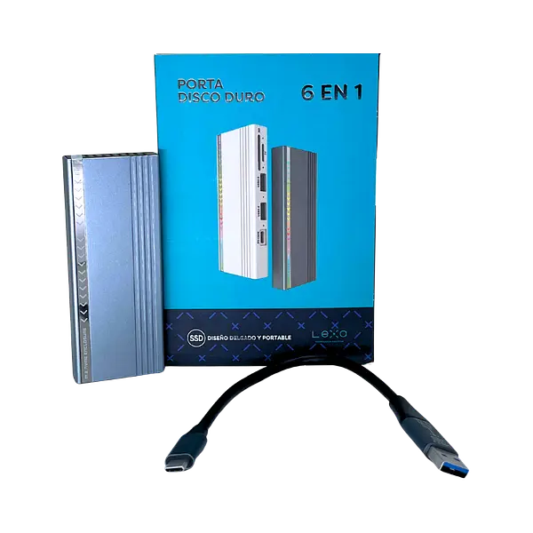 Porta Disco Duro 6 En 1 M2 Alenación Aluminio 4tb Lexa