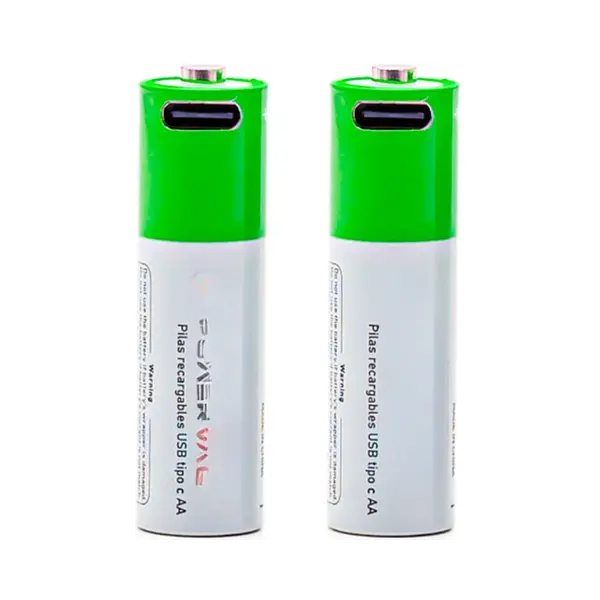 Pilas Recargables Type C 2aa