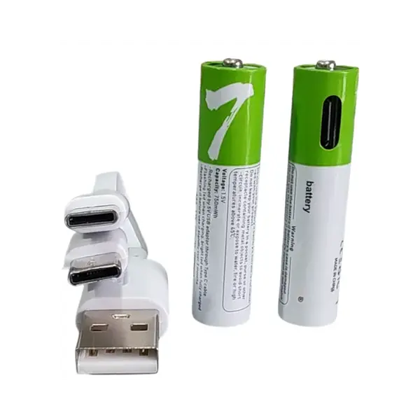 Pilas Recargables Type C 2aaa