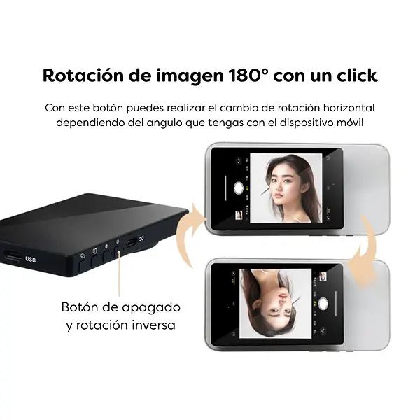 Monitor Selfie Magnético De 4" Para Celulares