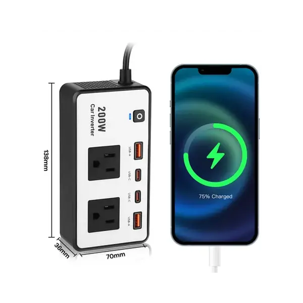 Inversor De Voltaje Para Carro De 200w