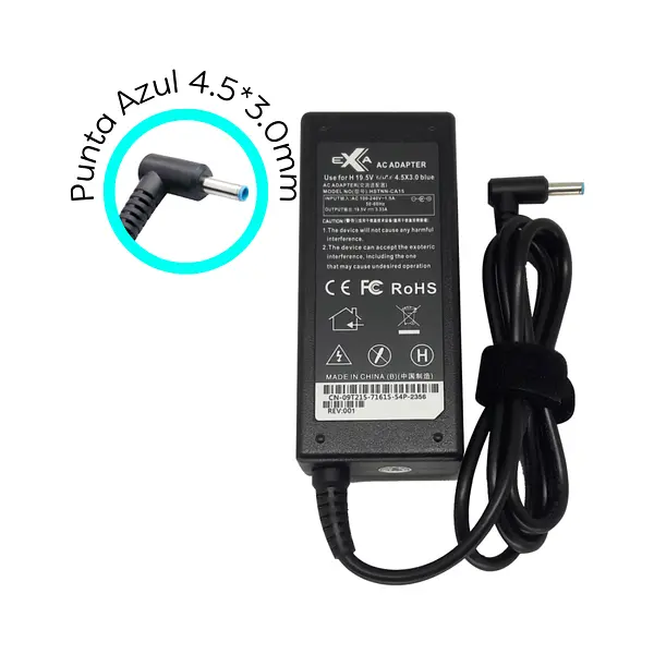 Cargador Para Hp 19,5v 2,31a Punta Azul 4,5 * 3,0 Mm