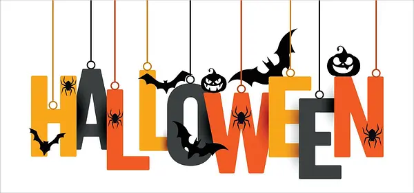 Guirnalda Letras Halloween Araña Colmillo Davifiesta