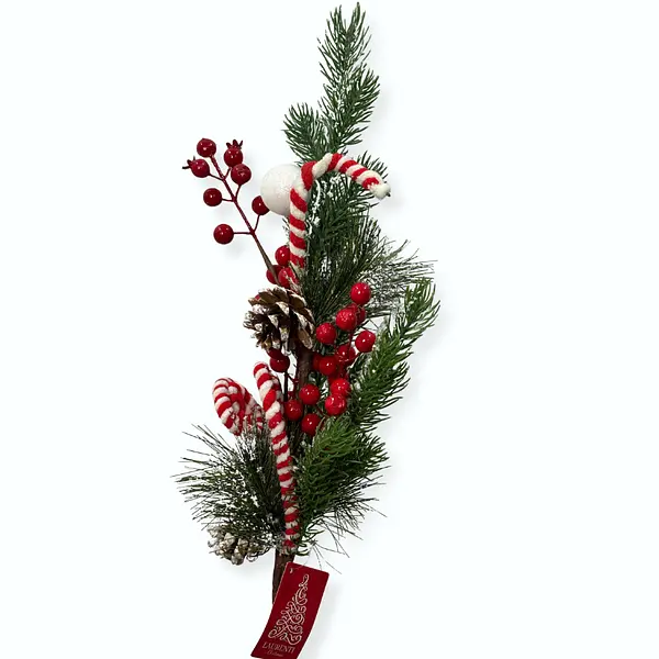 Adorno De Follaje Navideño Elegante Y Natural