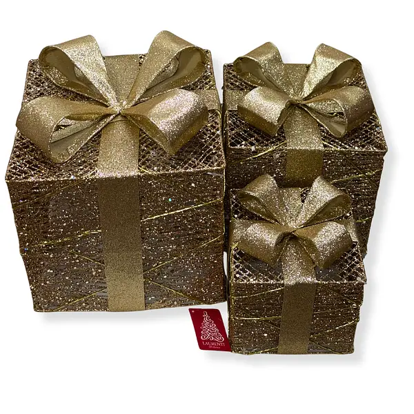 Adorno Con Luces De Set De Regalos X3