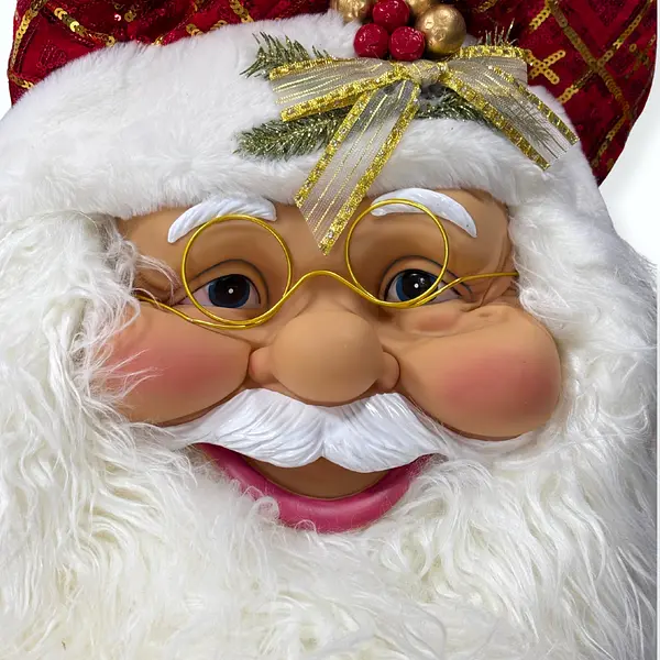 Cara De Papa Noel Roja