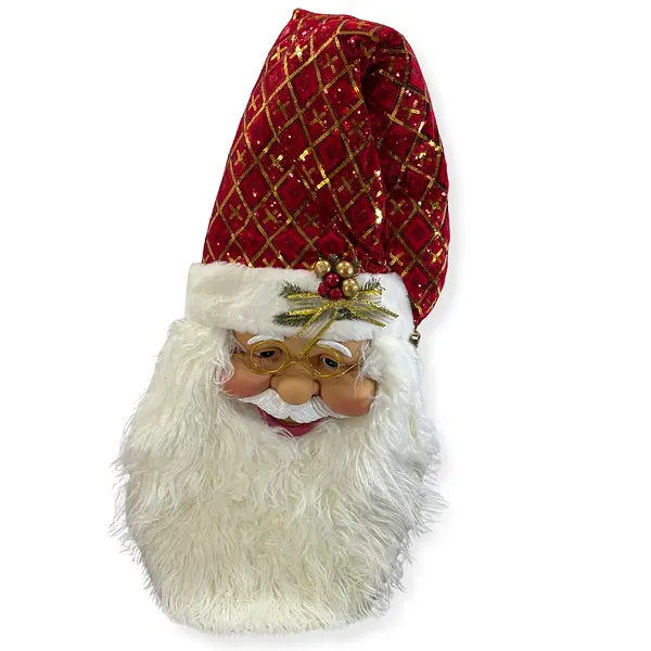 Cara De Papa Noel Roja