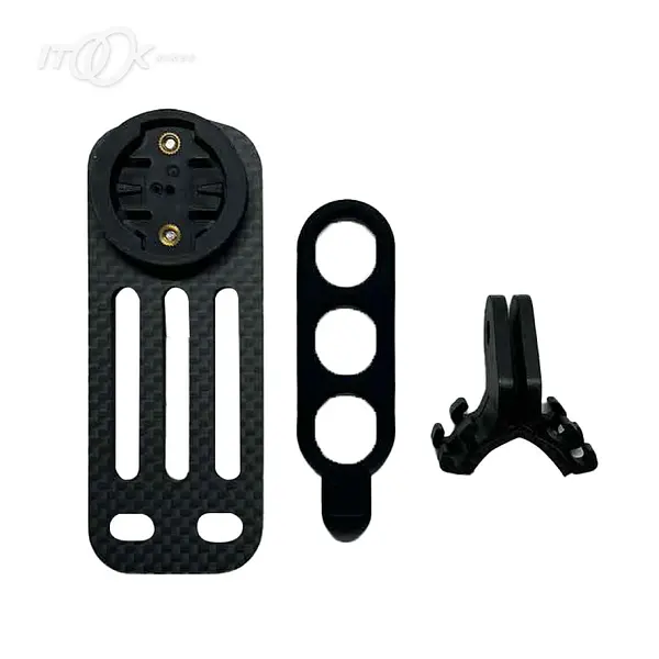 Soporte Ciclocomputador Carbono Para Timon Integrado Corto