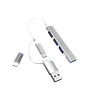 Hub 4 Puertos Usb 2.0 2 En 1 Type C+Usb