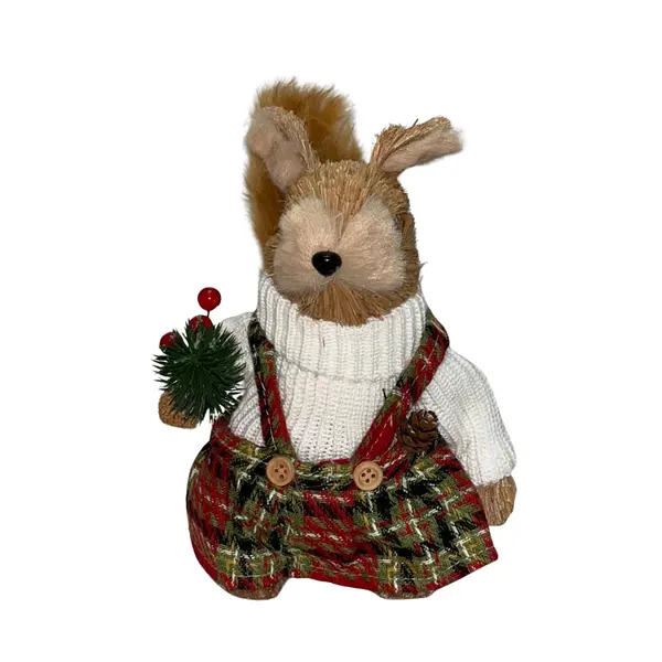 Ardilla Con Overol Navideño