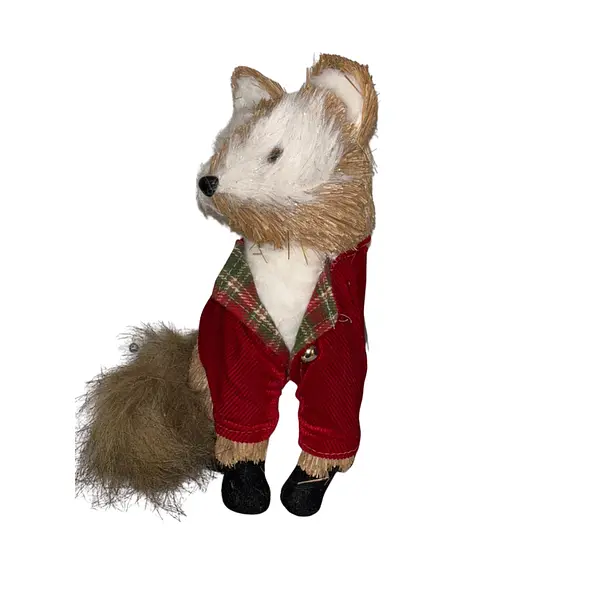 Zorro Navideño Sentado