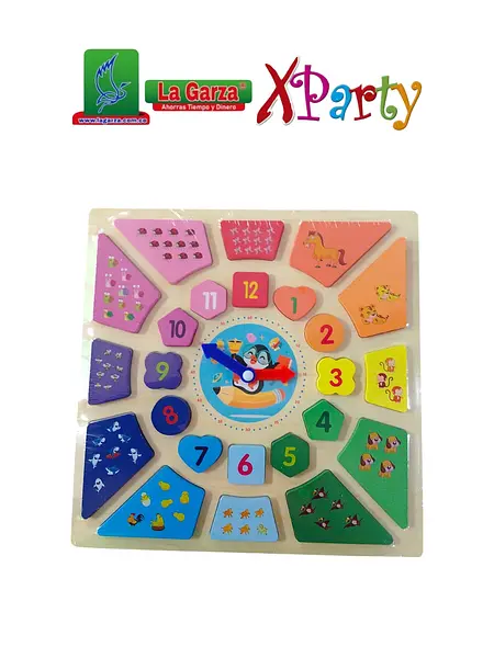 Didáctico Encajable Madera Reloj Fabrimport A23 A22 Sc-7003