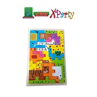 Didáctico Madera Encajable Tetris Anumales A-1 15x22cm